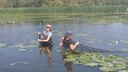 Setting up fyke nets
